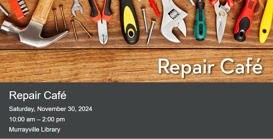 Murrayville Library to Host Free Repair Café on Nov 30